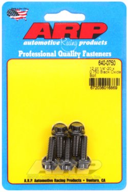 画像1: ARP Black Oxide ボルト 1/4˝-20 0.750˝ 5本セット