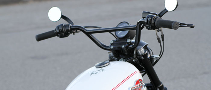 HANDLEBAR SCRAMBLER 1インチ クローム/ブラック ハンドルバー Burly Brand